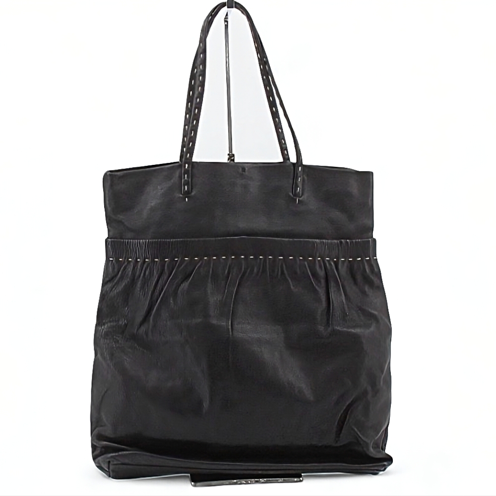 MIU MIU Leather Tote Black Shown On Live